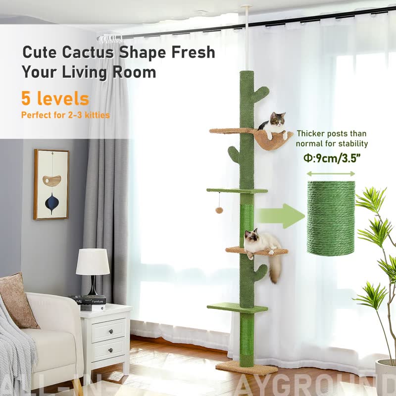Floor-to-ceiling cactus tree
