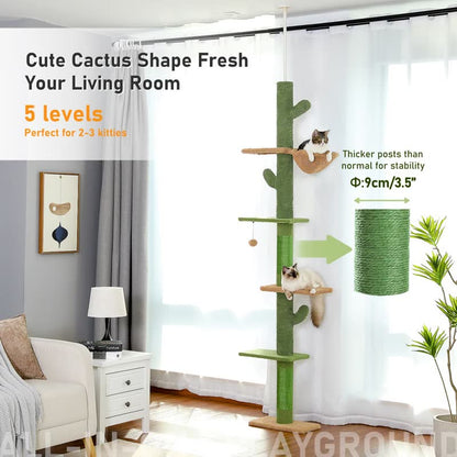 Floor-to-ceiling cactus tree
