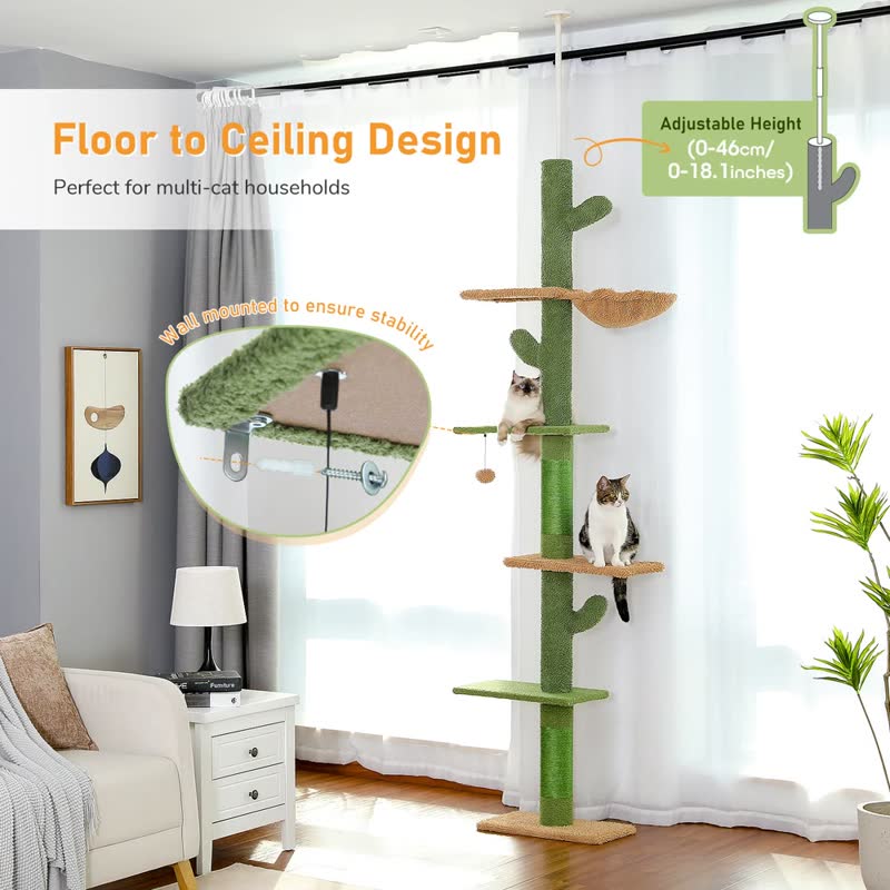 Floor-to-ceiling cactus tree