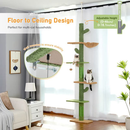 Floor-to-ceiling cactus tree