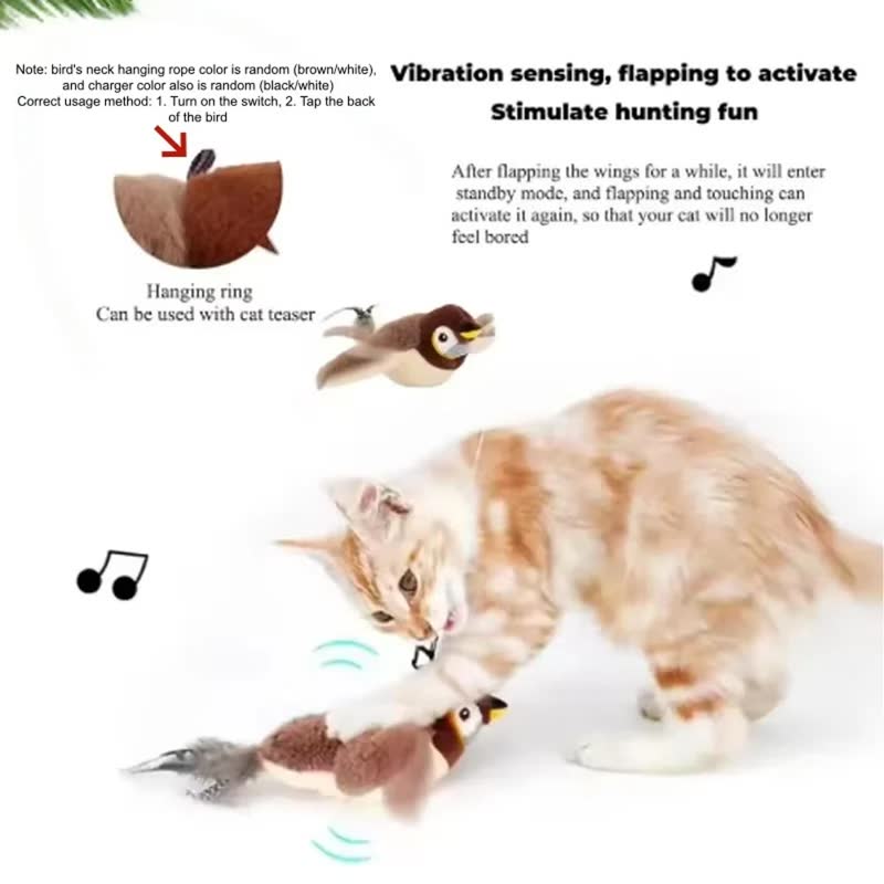 Chirping flapping bird