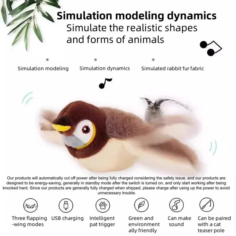 Chirping flapping bird