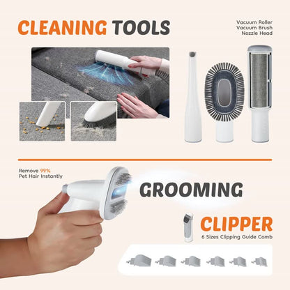 Grooming vacuum kit