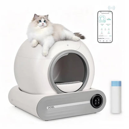 Self-cleaning smart litter box