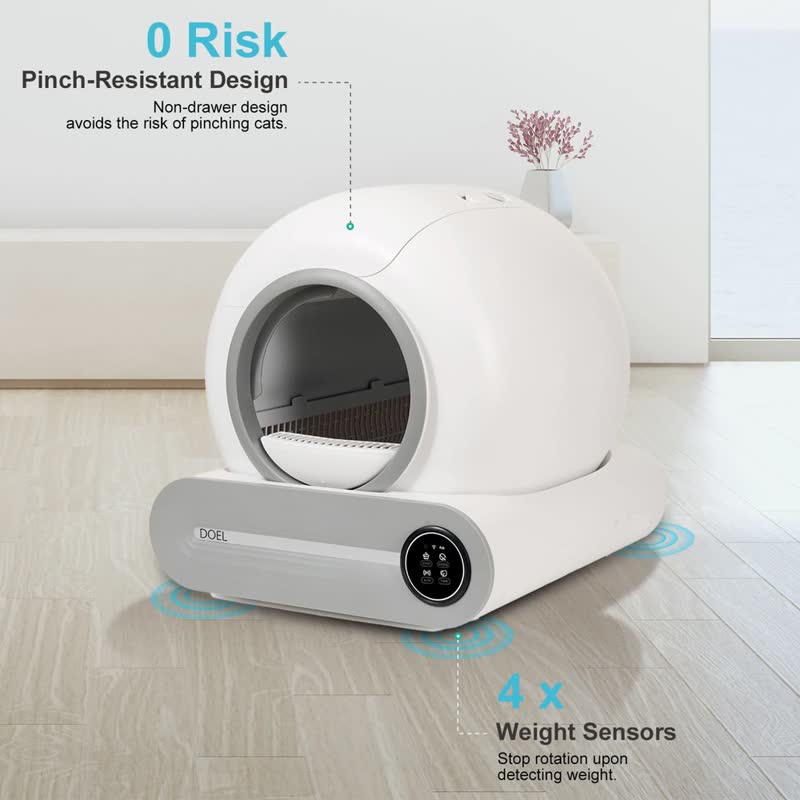 Self-cleaning smart litter box