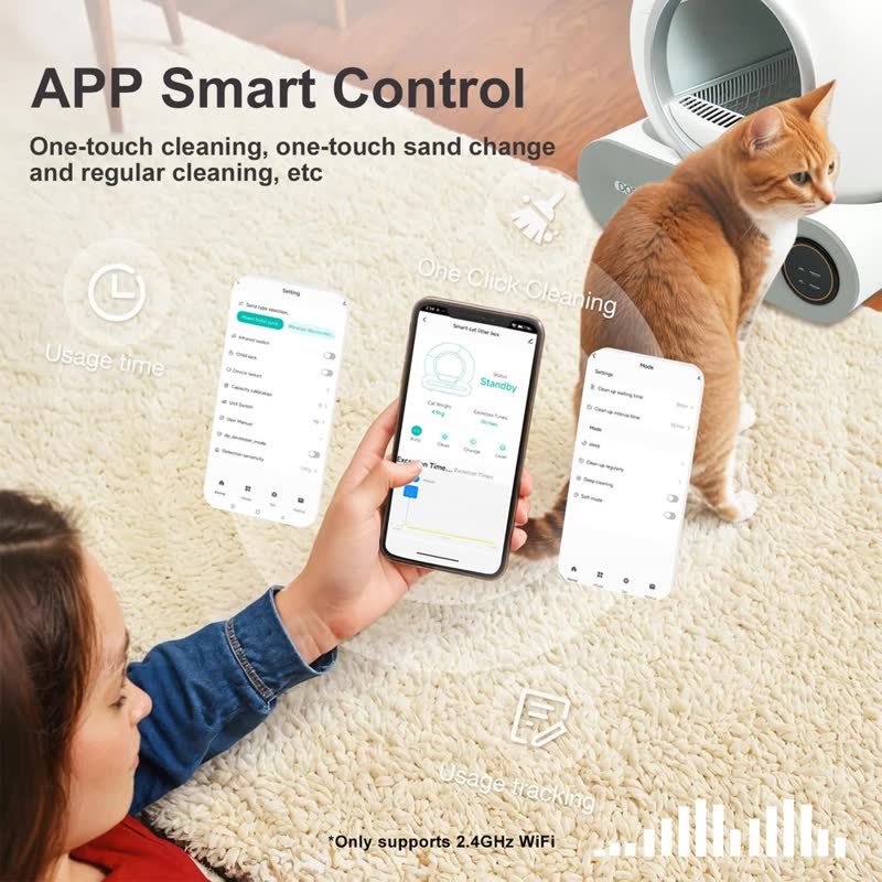 Self-cleaning smart litter box