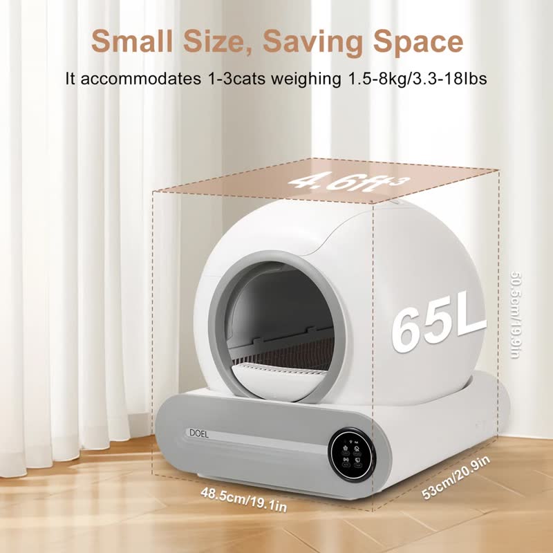 Self-cleaning smart litter box