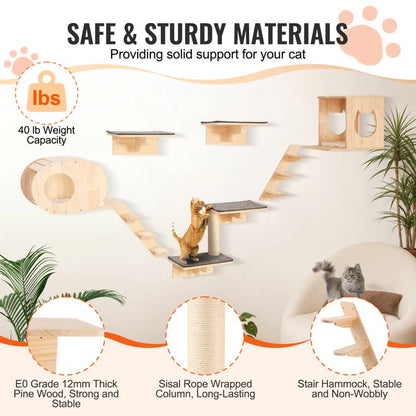 Wall shelf set (7 pieces)