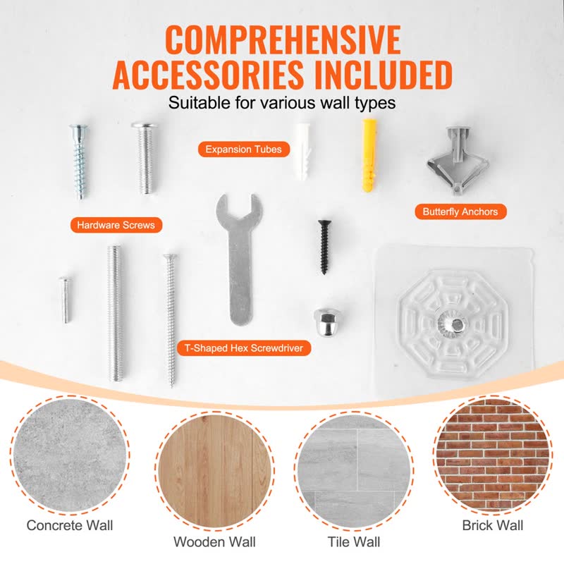 Wall shelf set (7 pieces)