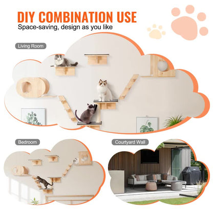Wall shelf set (7 pieces)