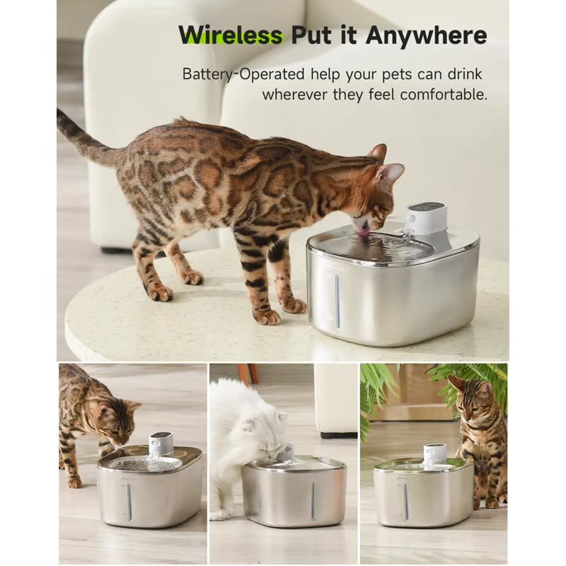 4 L wireless sensor fountain